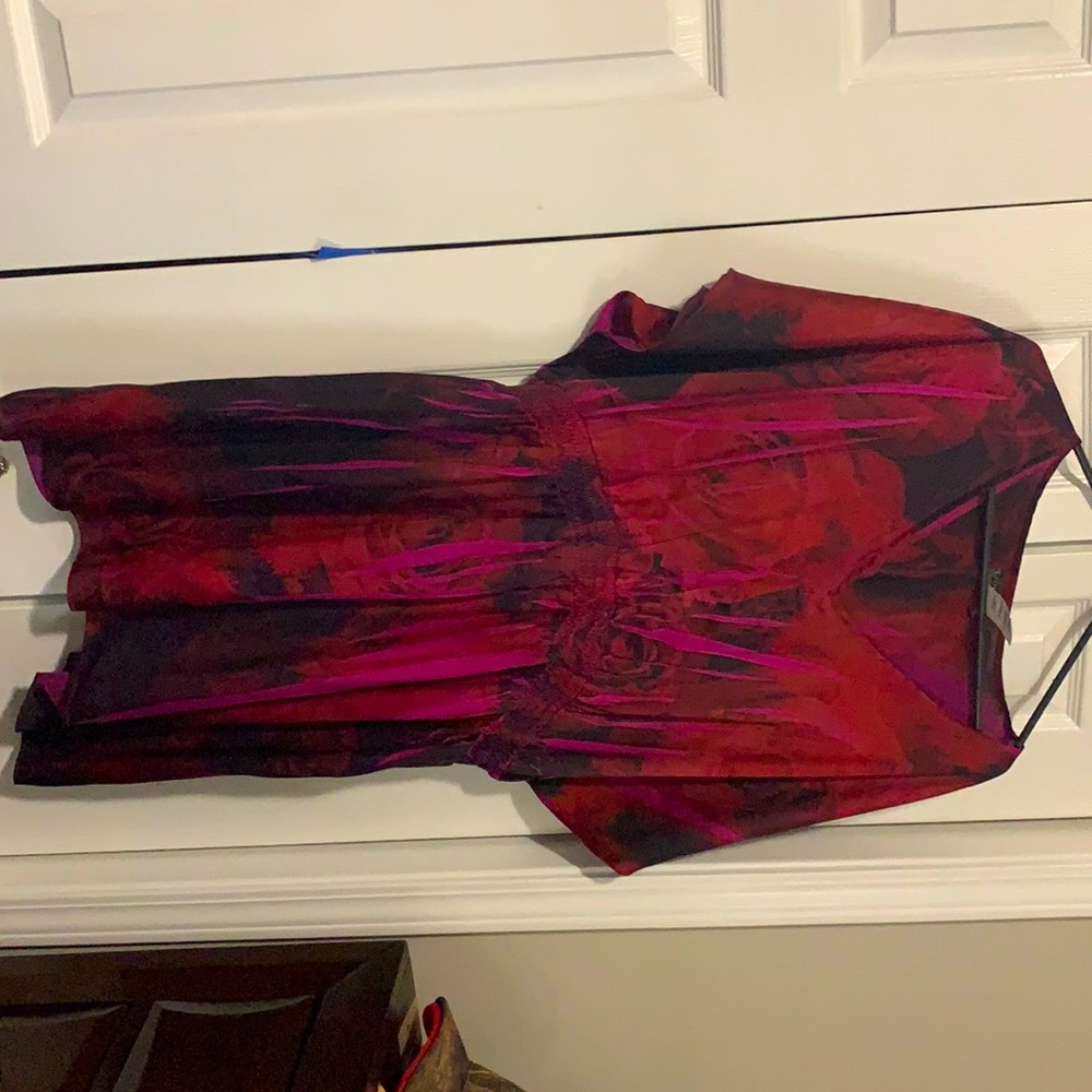 Floral short sleeve dress shirt